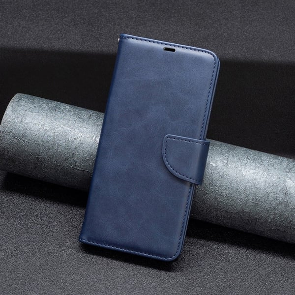 SKALO Motorola Moto G54 5G Flip Cover m. pung i PU-læder - Blå