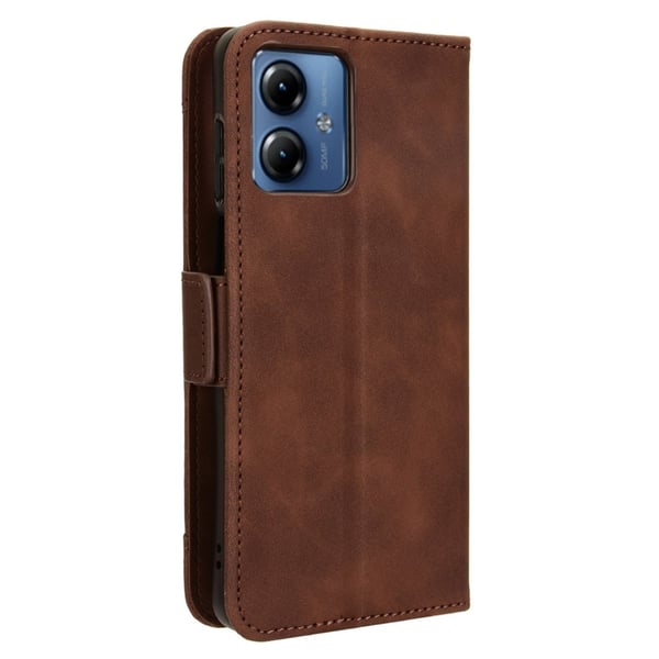 SKALO Motorola Moto G14 6-RUM Pungetaske - Brun