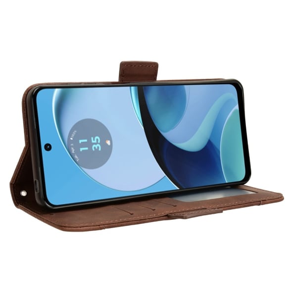 SKALO Motorola Moto G14 6-RUM Pungetaske - Brun