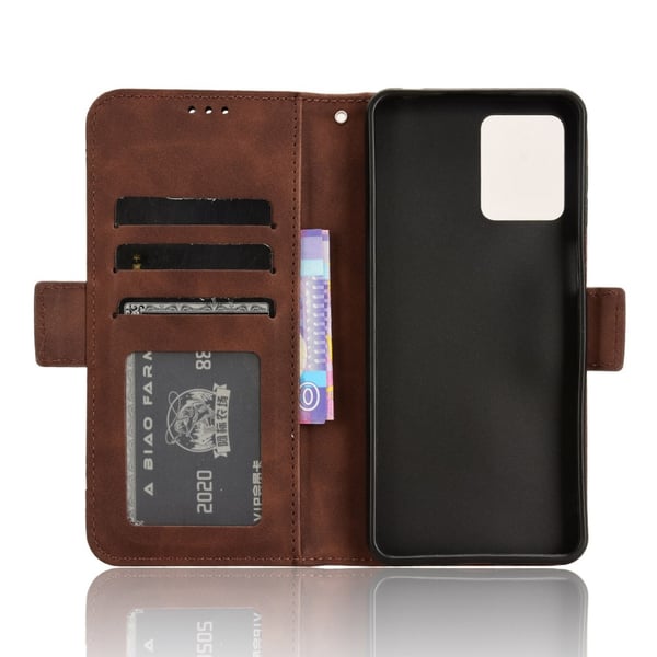 SKALO Motorola Moto G14 6-RUM Pungetaske - Brun