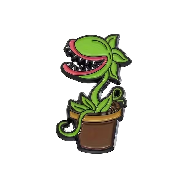 Broche - Nål - Kødædende blomst - Piranha plante