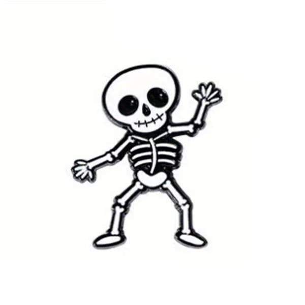 Brosje - Nål - Dansende skjelett