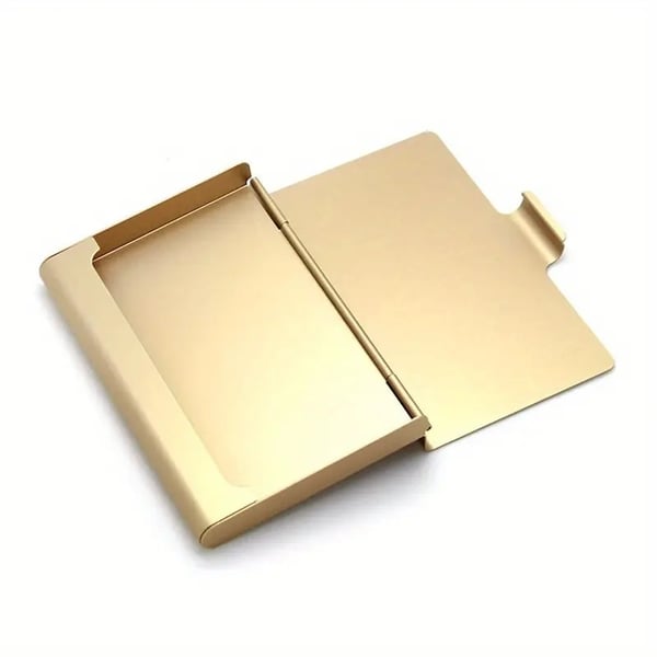Glatt kortholder i aluminium - Stor - Sølv - Lommebok