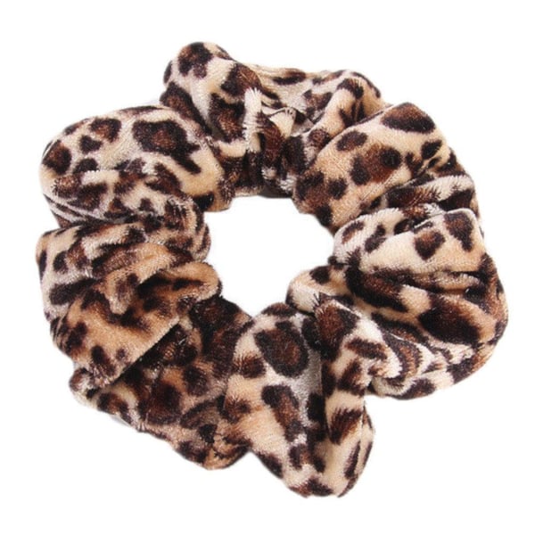 Hårsnodd - Scrunchie - Leopard - 5-pack