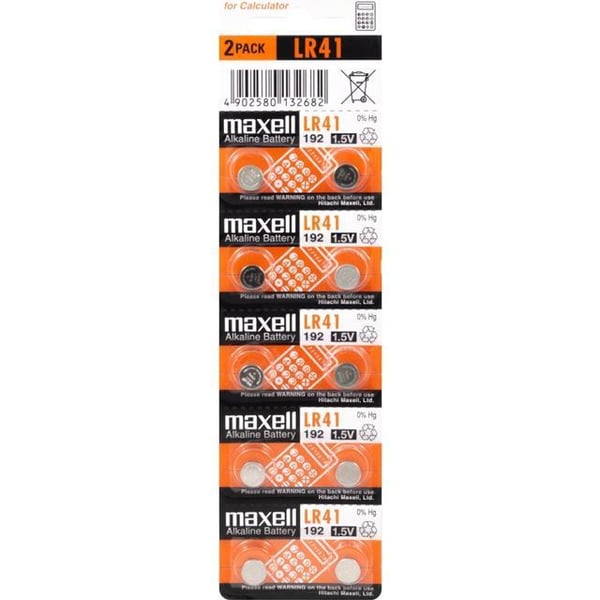 Maxell LR41 10-pakning Alkalisk 1,5V