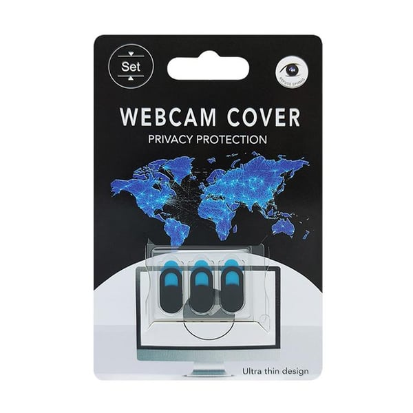 3-pak - Beskyttelse til kamera / Spionbeskyttelse / Webcam-beskyttelse Sort