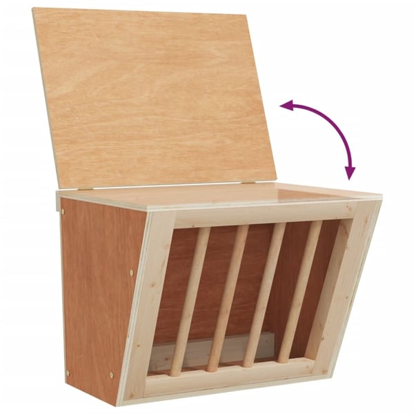 vidaXL Høymater for kanin 25x18,5x20,5 cm heltre gran