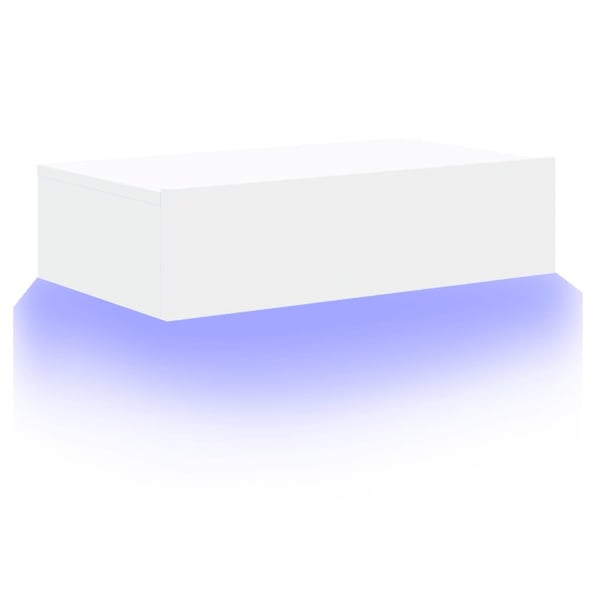 vidaXL TV-benk med LED-lys hvit 60x35x15,5 cm