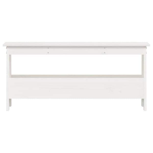 vidaXL entrébænk 100x28x45 cm massivt fyrretræ hvid