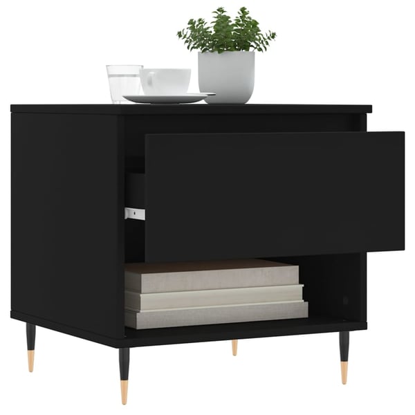 vidaXL sofabord 50x46x50 cm konstrueret træ sort