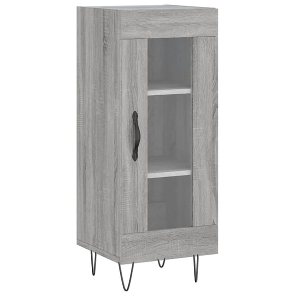 vidaXL Highboard grå sonoma 34,5x34x180 cm konstruert tre