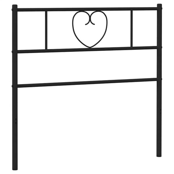 vidaXL Utskiftbar sengegavl i metall svart 90 cm