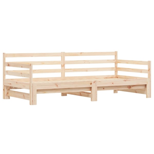 vidaXL Uttrekkbar dagseng 80x200 cm heltre furu