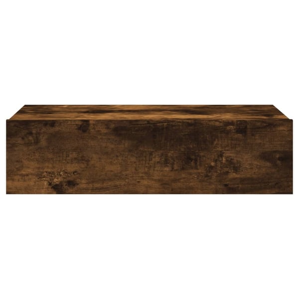vidaXL TV-benk med LED-lys røkt eik 60x35x15,5 cm