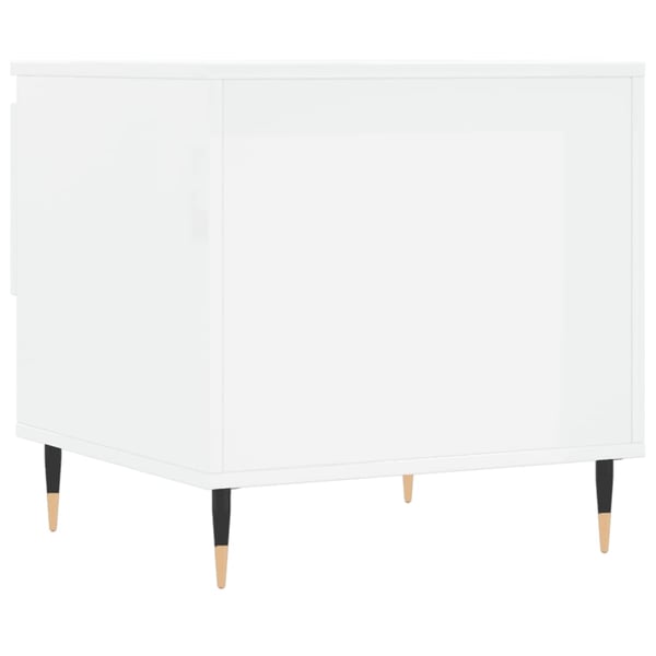 vidaXL Salongbord 2 stk høyglans hvit 50x46x50 cm konstruert tre