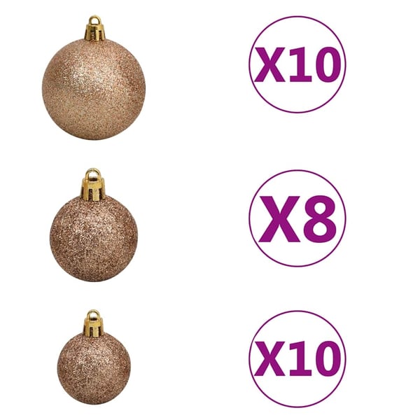 vidaXL Tekojoulukuusi 300 LED-valoa joulupallot ja lumihuurre 240 cm