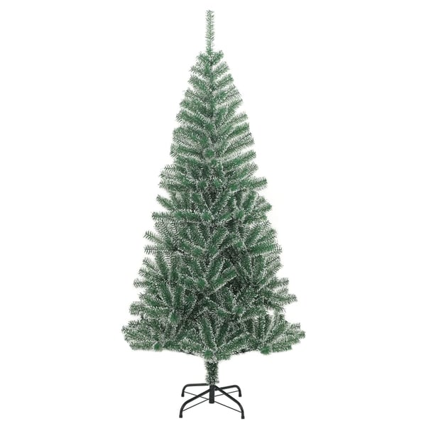 vidaXL kunstigt juletræ med 300 LED'er + sne og kuglesæt 240 cm