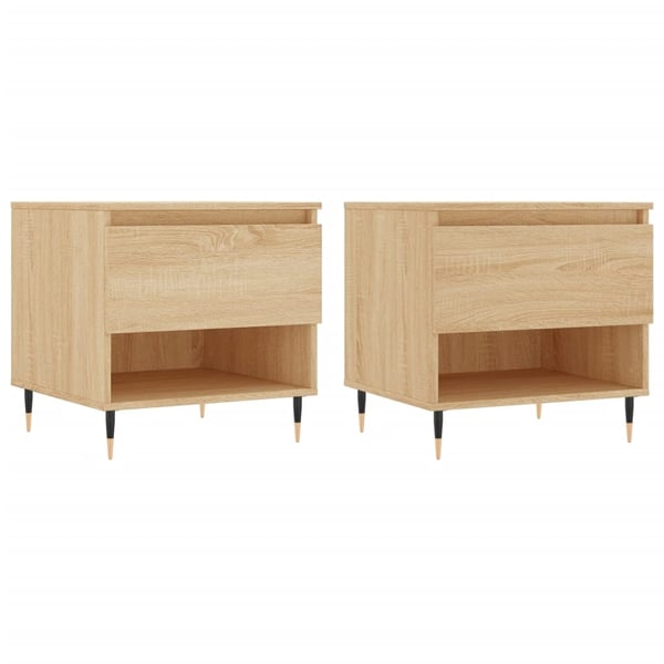vidaXL Salongbord 2 stk sonoma eik 50x46x50 cm konstruert tre