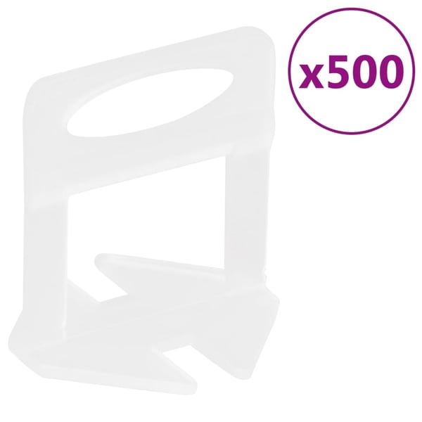 vidaXL Flisklipssystem 250 kiler 500 klips 1 mm