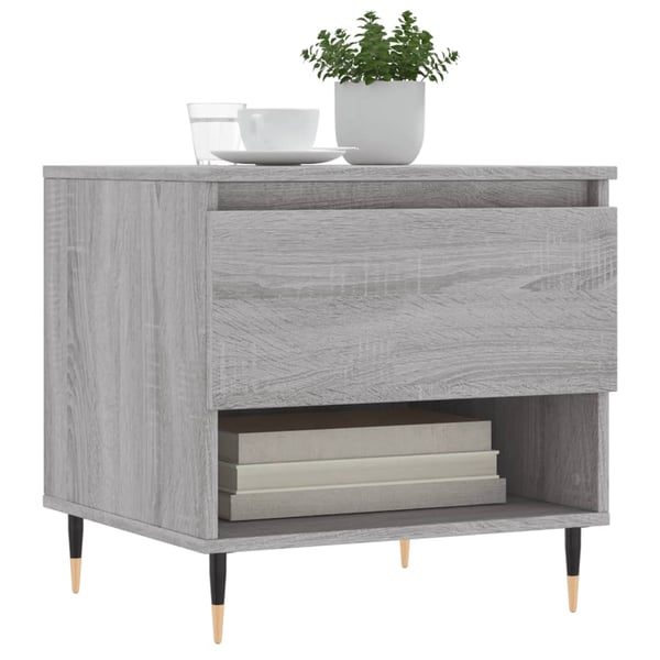 vidaXL Salongbord 2 stk grå sonoma 50x46x50 cm konstruert tre