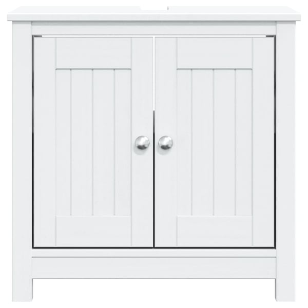 vidaXL Baderomsskap BERG hvit 60x34x59 cm heltre furu