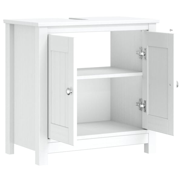 vidaXL Baderomsskap BERG hvit 60x34x59 cm heltre furu