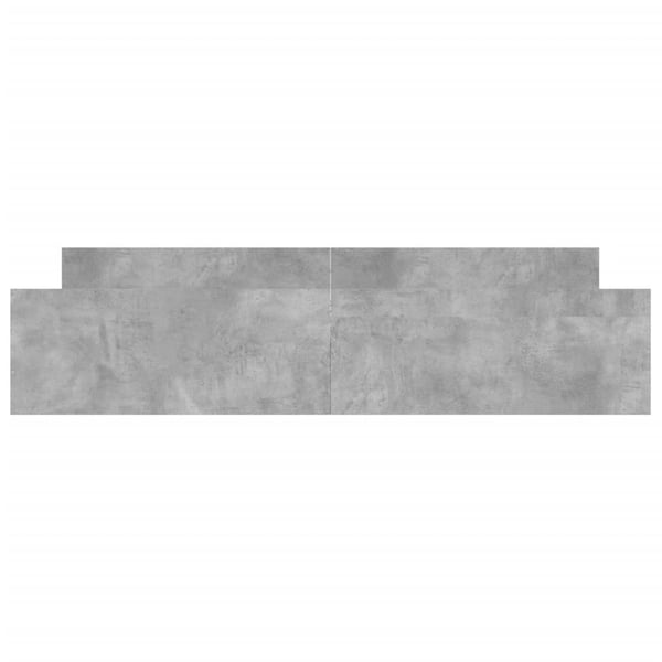 vidaXL Sengeramme med hode- og fotgavl betonggrå 180x200 cm