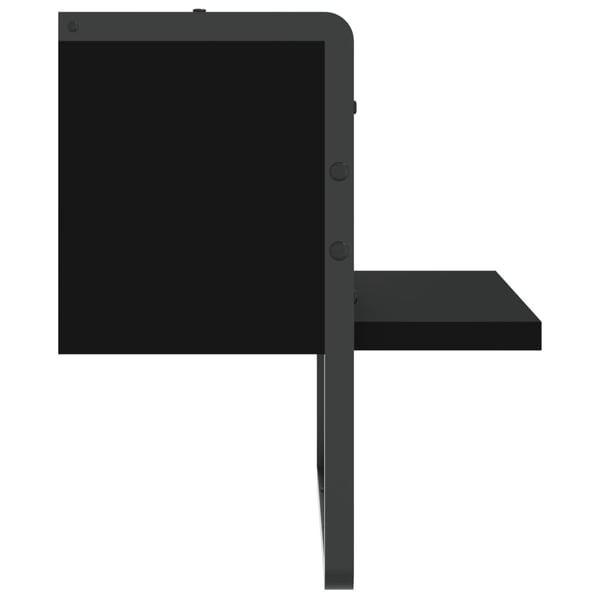 vidaXL væghylde med stang 30x25x30 cm sort