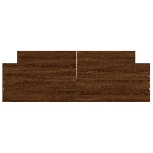 vidaXL Sengeramme med hode- og fotgavl brun eik 160x200 cm