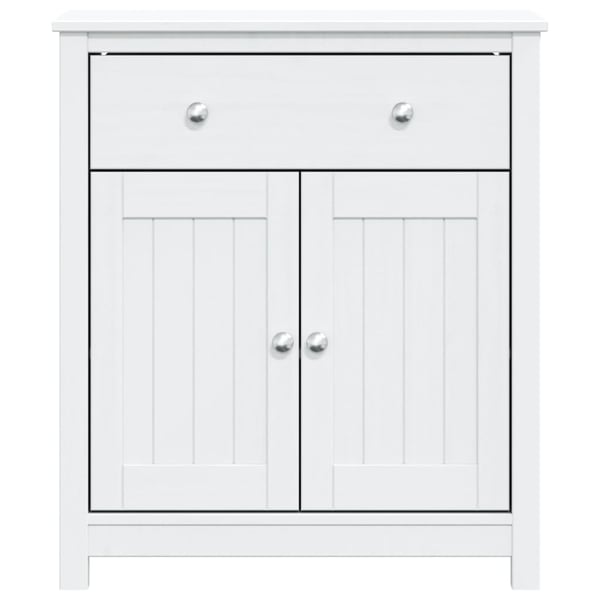 vidaXL Baderomsskap BERG hvit 69,5x34x80 cm heltre furu