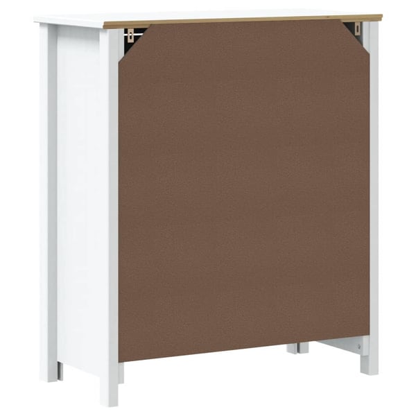 vidaXL Baderomsskap BERG hvit 69,5x34x80 cm heltre furu