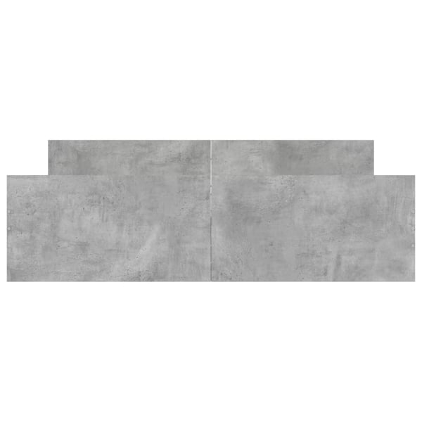 vidaXL Sengeramme med hode- og fotgavl betonggrå 160x200 cm