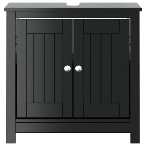 vidaXL underskab BERG 60x34x59 cm massivt fyrretræ sort