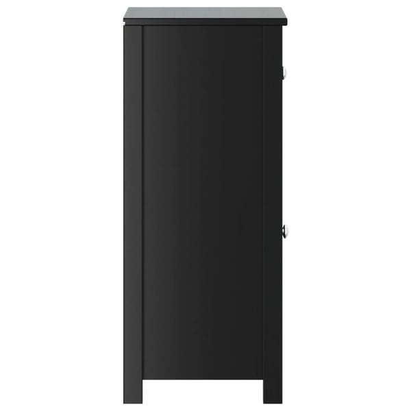 vidaXL Baderomsskap BERG svart 40x34x80 cm heltre furu