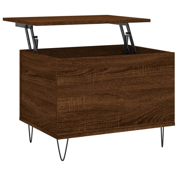 vidaXL Salongbord brun eik 60x44,5x45 cm konstruert tre