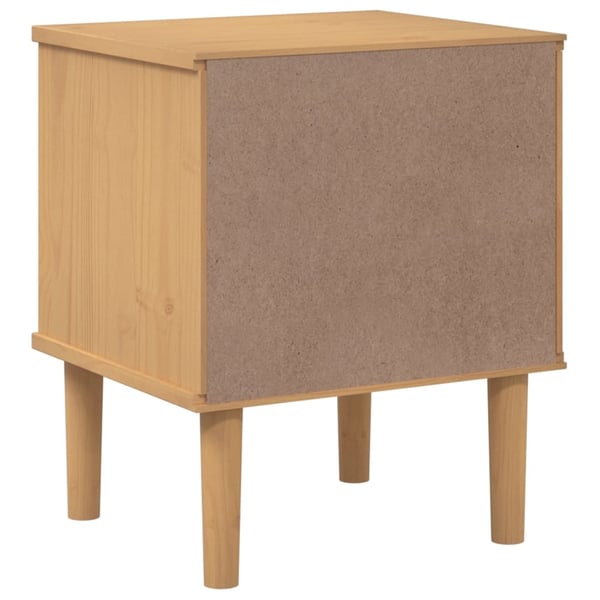 vidaXL Nattbord SENJA rotting utseende brun 40x35x48 cm heltre furu