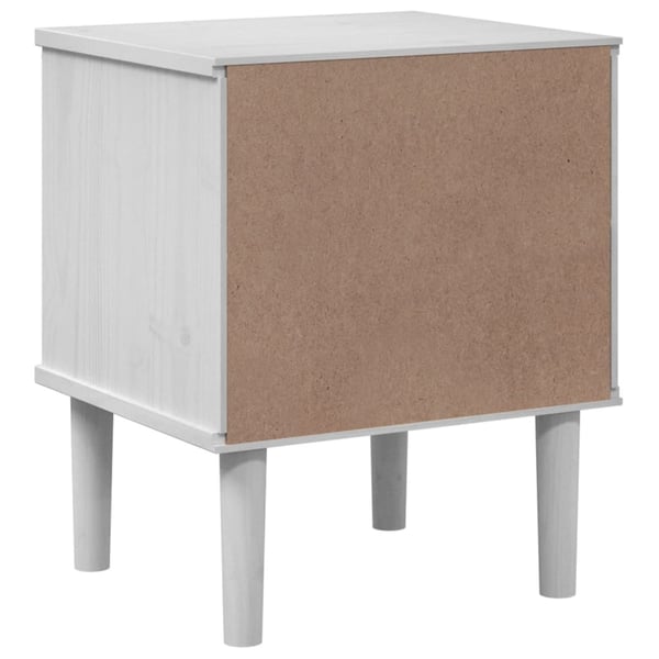 vidaXL Nattbord SENJA rotting utseende hvit 40x35x48 cm heltre furu