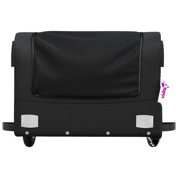 vidaXL Sykkelvogn svart 30 kg jern