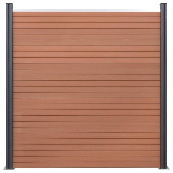 vidaXL Gjerdepanelsett brun 872x186 cm WPC