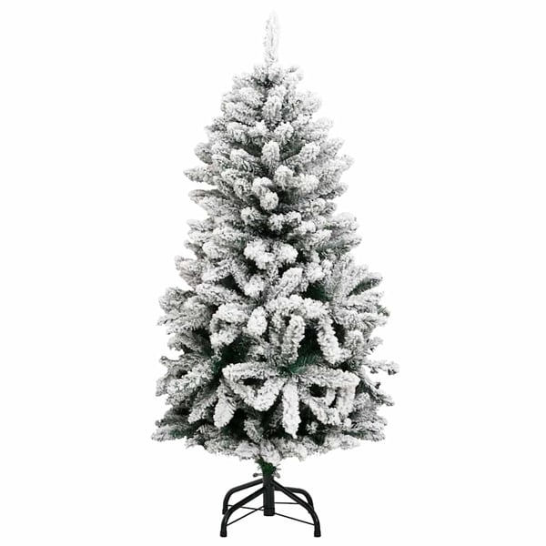 vidaXL kunstigt juletræ 150 LED'er og kuglesæt hængslet 120 cm