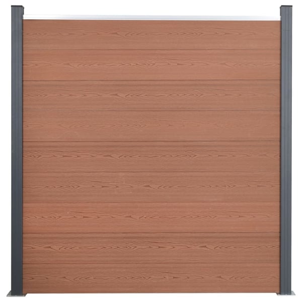 vidaXL hegnspanelsæt 180x186 cm WPC brun