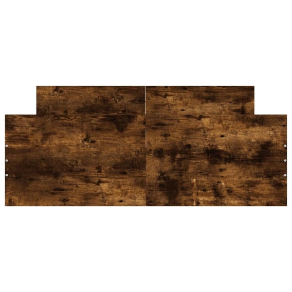 vidaXL Sengeramme med hode- og fotgavl røkt eik 120x190 cm