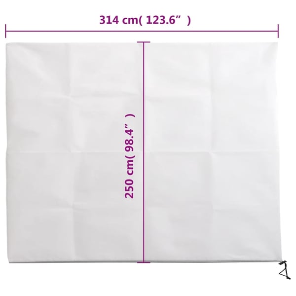 vidaXL Plantefleecetrekk med glidelås 70 g/m² 3,14x2,5 m