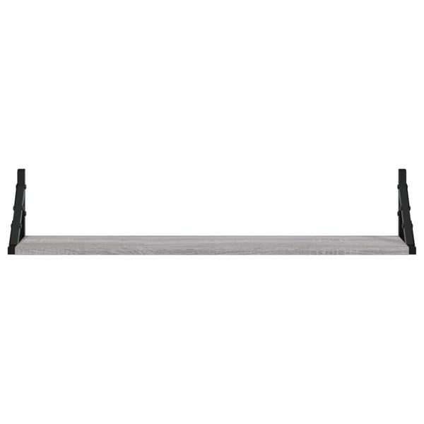 vidaXL væghylder 2 stk. 80x15x15,5 cm konstrueret træ grå sonoma-eg