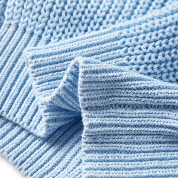 vidaXL Cardigan for barn strikket blå 104