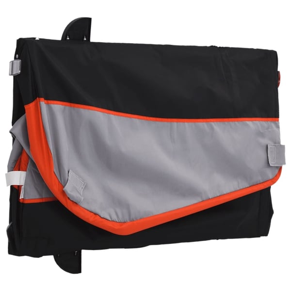 vidaXL cykelanhænger 45 kg jern sort og orange