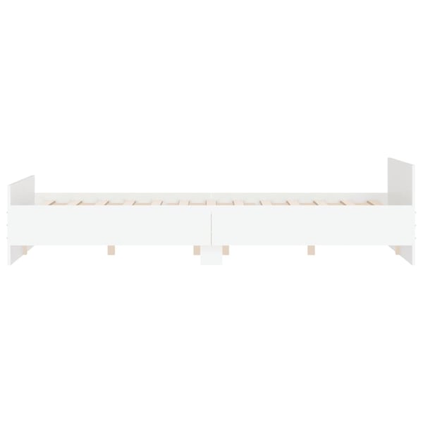 vidaXL Sengeramme med hode- og fotgavl hvit 150x200 cm