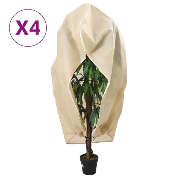 vidaXL plantebeskyttelse med lynlås 4 stk. 70 g/m² 2,36x2 m