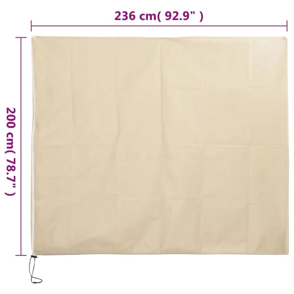 vidaXL Plantefleecetrekk med glidelås 70 g/m² 2,36x2 m