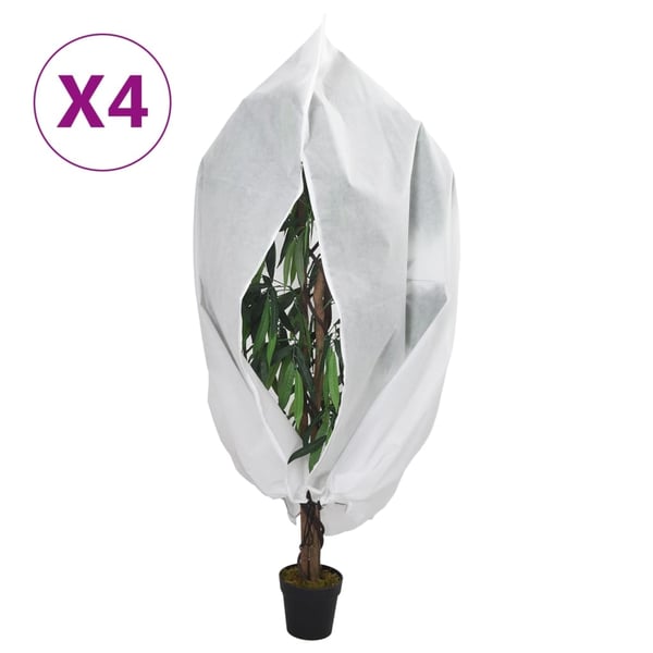 vidaXL Plantefleecetrekk med glidelås 4 stk 70 g/m² 3,93x3,5 m